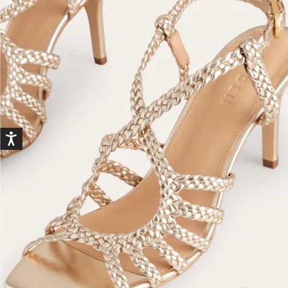 BRAND NEW! BEAUTIFUL! Boden Woven Multistrap Heeled Sandal Leather - Picture 2 of 10